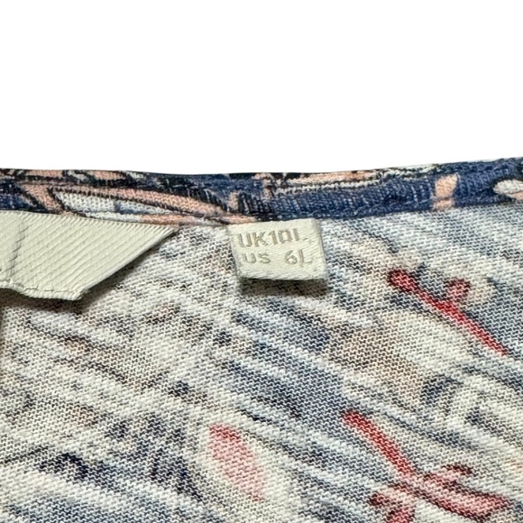 Boden Jersey Puff Sleeve V-Neckline Paisley Print Mini Dress - Picture 15 of 16